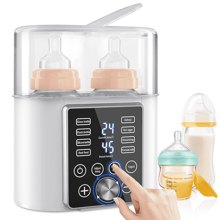 Cshidworld 12-in-1 Baby Bottle Warmer, Double Bottle Design, LCD