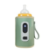 Jademall Portable Bottle Warmer, USB Travel Mug Milk Heater, Thermostatic Bottle Cover 5 Speed Temperature Adjustment Removable Handheld Warmer for Indoor Outdoor Traveling Driving