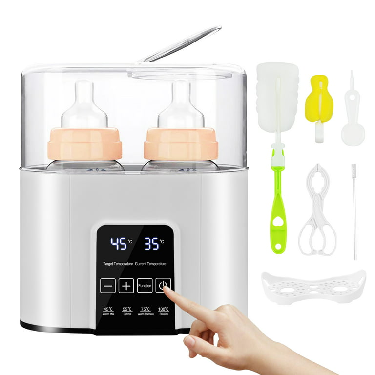 Baby Bottle Warmer, Lychee 4-in-1 Double Bottles Warmer & Sterilizer Fast  Milk Warmer Babies Food Heater/Defrost with LCD Touch Display & 48H  Accurate