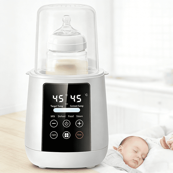 Baby Bottle Warmer, Fast Heating & Defrosting Breastmilk Warmer with Food Warming and Steam Sterilizer, Precise Temperature Control LCD Touch Scree
