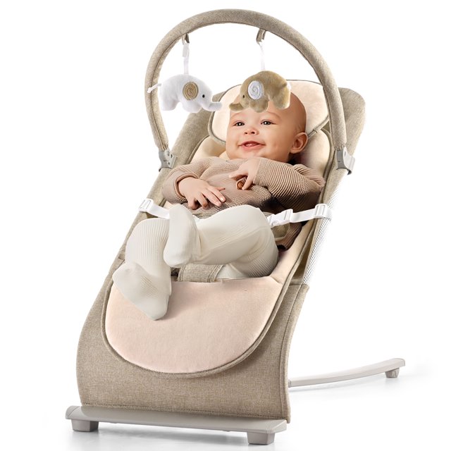Baby Bouncer,Baby Bouncer for Infants with 3Point Safety Belts