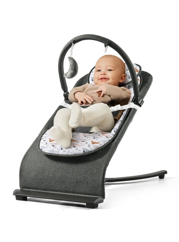 Baby Bouncer, Portable Infant Bouncer for Newborns, Adjustable  Baby Rocker  with 3-point Seat Belt Baby Bouncer for Babies 0-6 Months 6-20 lbs Indoor & Outdoor Use