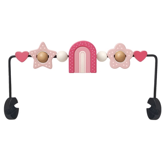 Baby Bouncer Toy Bar Compatible with BabyBjrn Bliss & Balance Soft Bouncers, Wooden Activity Bar with Rotating Toys