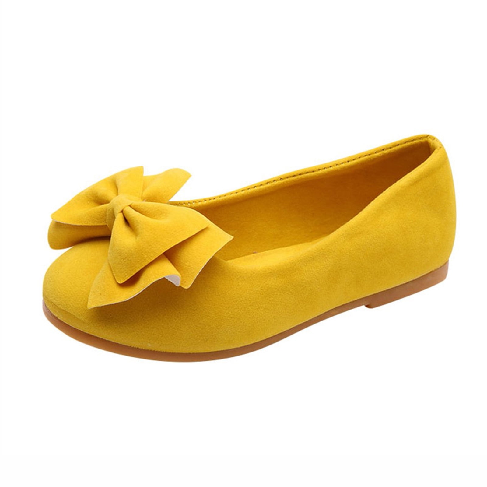 Baby Bowknot Soft Shoes Solid Kid Single Children Student Dance Princess Girls Baby Shoes Size 2