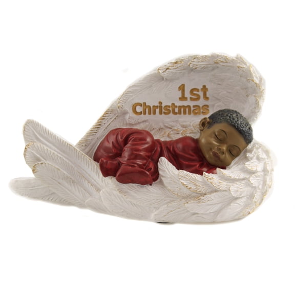 Baby Boy 1St Christmas - One Figurine 3.5 Inch, Polyresin - Angel Wings 19175