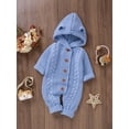 thumbnail image 1 of Baby Boy 3D Ear Design Button Front Cable Knit Jumpsuit, 1 of 4