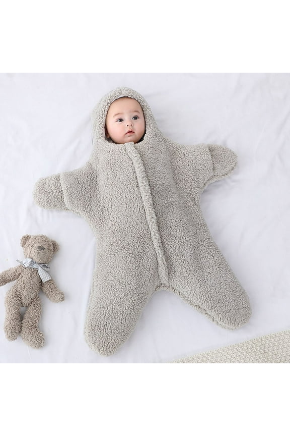 Baby Boy Baby Girl Baby Blanket Cute Newborn Sleep Soft And Wearable Blanket Hat Newborn Infant Baby Girl Boy Puffer Carbag Pram Bag Snowsuit Bunting Dark Gray 0-3 Months