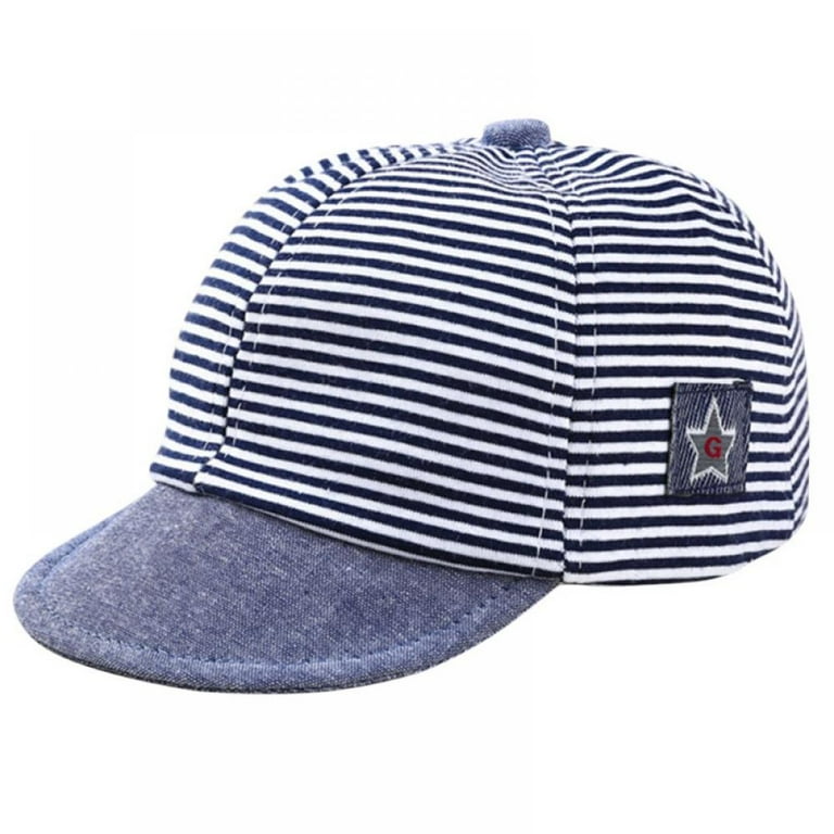 Baby Boy Baseball Cap Striped Sunhat Letter Sun Protection Hat,Sun