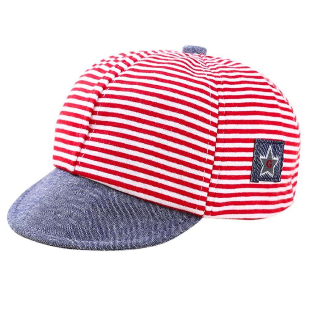 Baby Boy Baseball Cap Striped Sunhat Letter Sun Protection Hat,Sun Hat