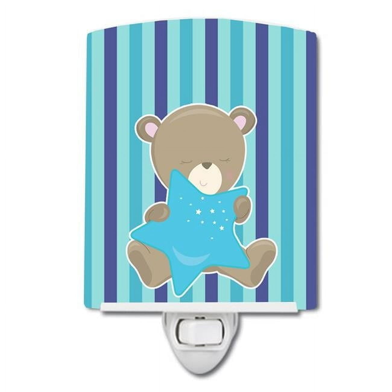 Baby Boy Bear with Star Ceramic Night Light