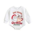 Baby Boy Bodysuit Boys Girls Christmas Long Sleeve Letter Prints