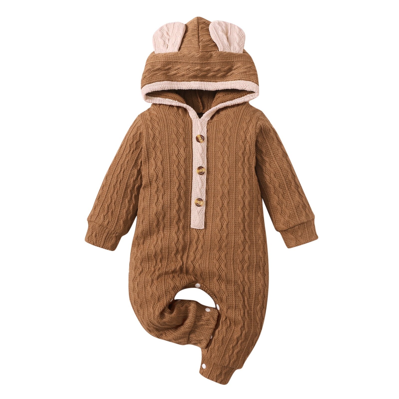 Baby Boy Bodysuits Autumn Winter Knitted Long Sleeve Romper Solid Color