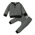 thumbnail image 1 of Baby Boy Brand Clothes Infant Newborn Kids Baby Boys Girls Striped Patchwork Long Sleeve Blouse Tops Cotton 3 Month Boy, 1 of 3