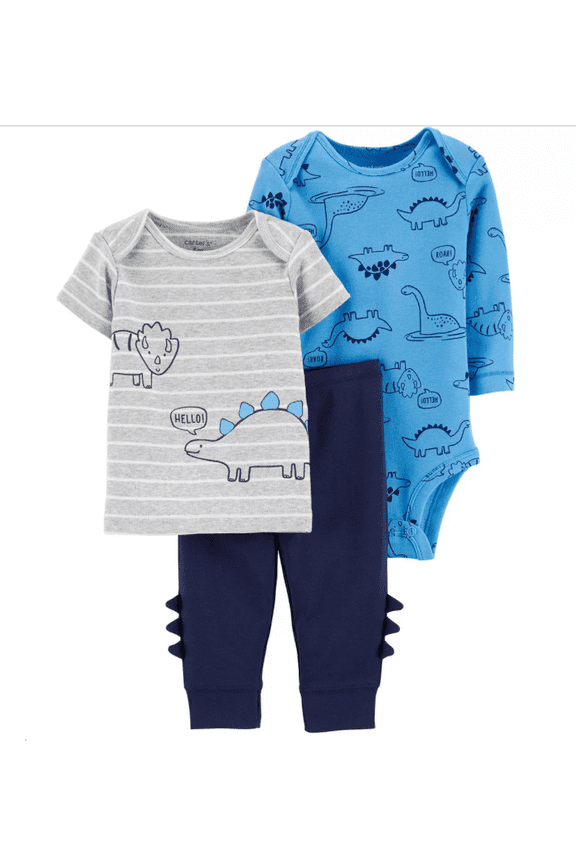 Baby Boy Carter's 3-Piece Dinosaurs Character Set Size 9 Months