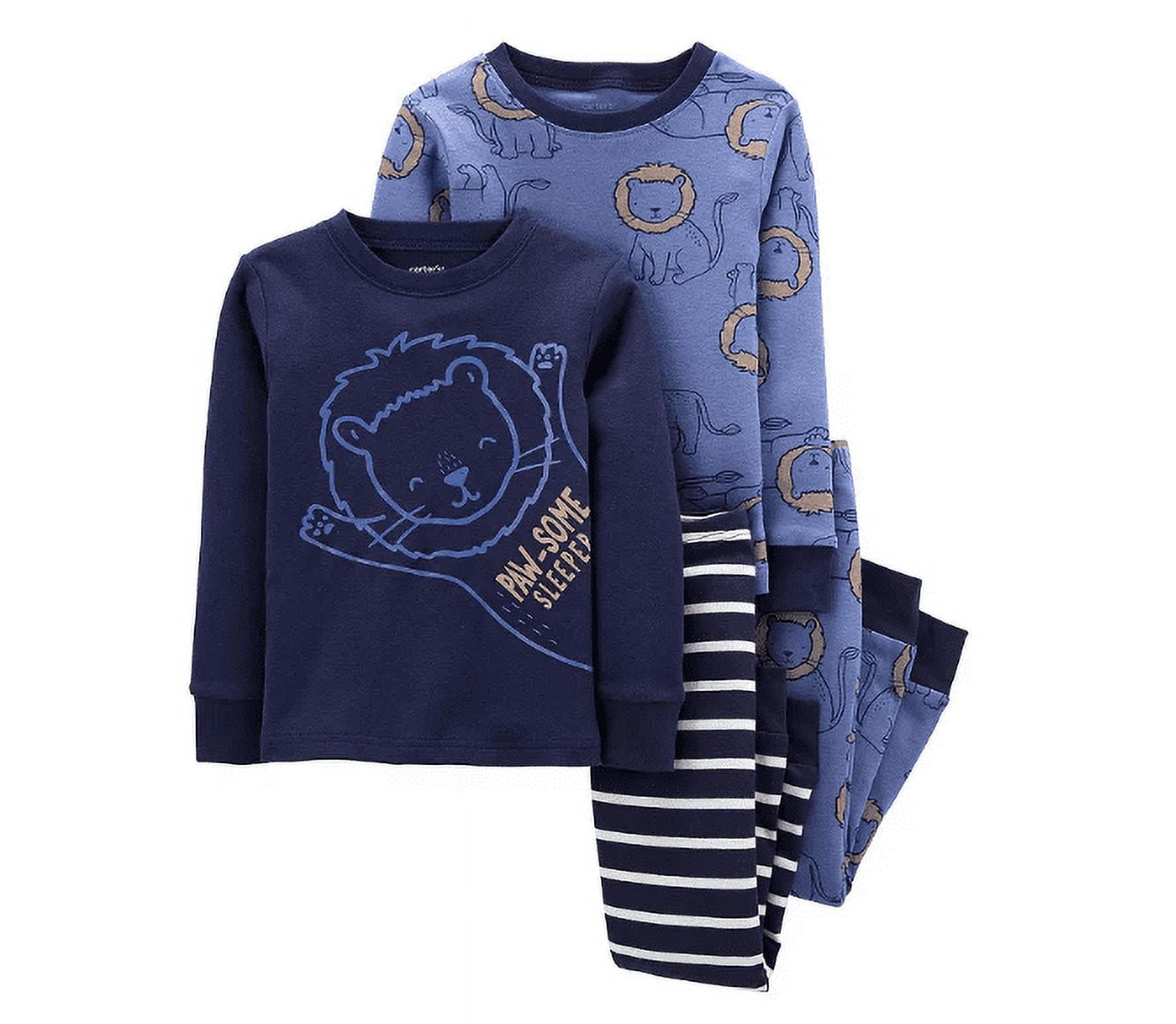 Baby Boy Carter's 4 Piece Lions Pajama Set 12 month