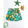 thumbnail image 1 of Baby Boy Cartoon Graphic Print Woven Fabric Beach Shorts, 1 of 4