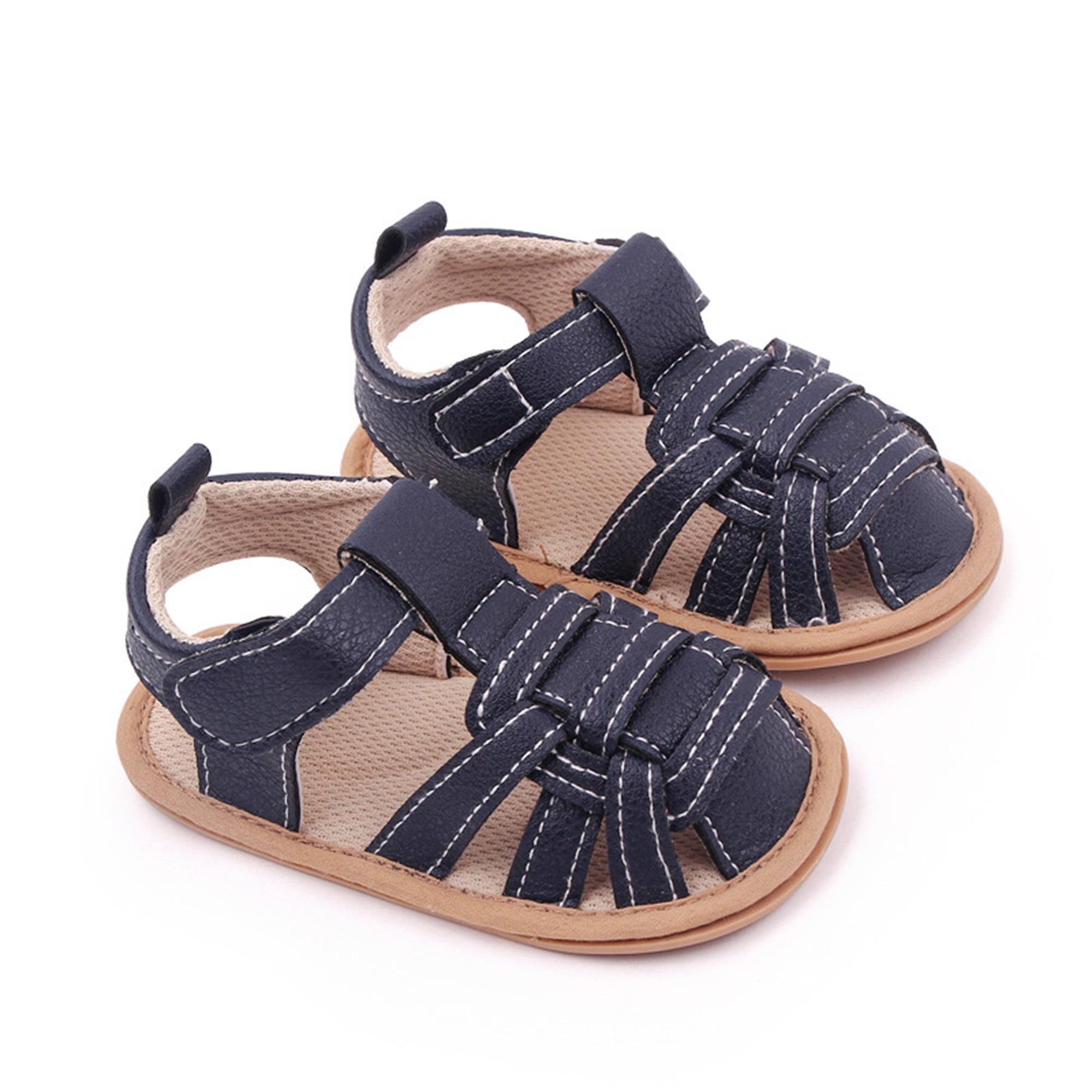 Baby Boy Closed Toe Sandals Breathable Non slip Beach Walking Shoes