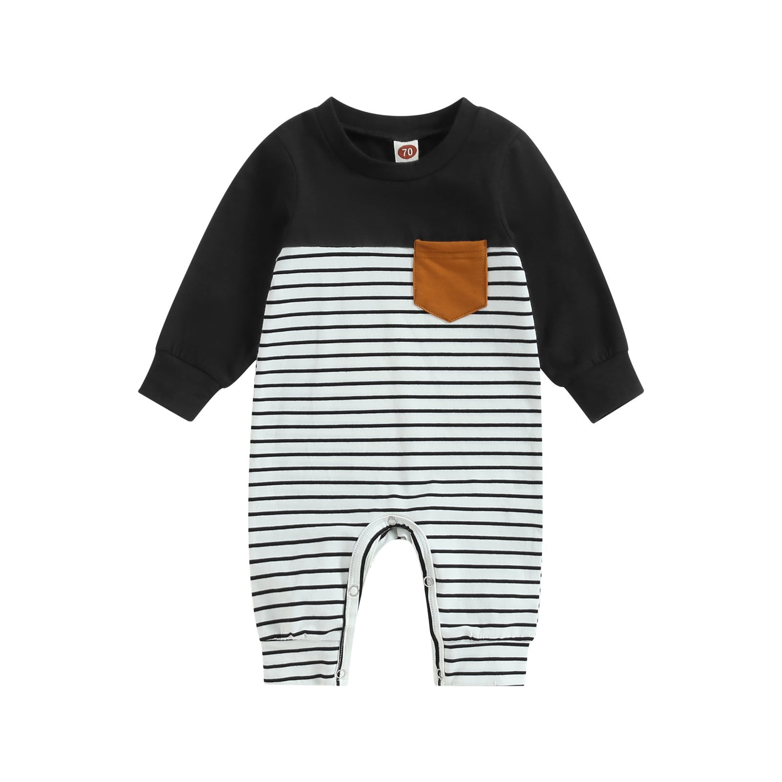 Baby Boy Clothes 0 3 6 12 18 Months Stripe Long Sleeve Romper 12-18 Months