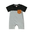 thumbnail image 1 of Baby Boy Clothes 0 3 6 12 18 Months Stripe Short Sleeve Romper 3-6 Months, 1 of 8