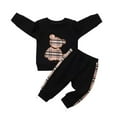 thumbnail image 1 of Baby Boy Clothes Animal Style Long Sleeve Tops and Long Pants Set Fall Sweatsuits Outfits Black 6-9 Months, 1 of 6