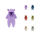 thumbnail image 1 of Baby Boy Clothes Baby Boy Rompers Boys Romper and Jumpsuit Baby Footie Snowsuit Winter Cartoon Bear Warm Hooded Outfits for Girls and Boys, 1 of 6