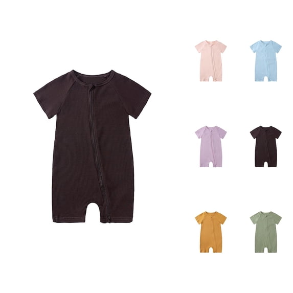 Baby Boy Clothes Baby Rompers Boy Boys Romper and Jumpsuit - Baby Sleepers with Zipper Short Sleeve Design for Comfort and Style