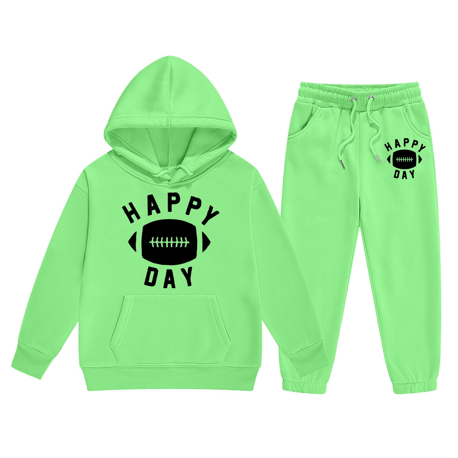 Baby Boy Hoodie & Jogger Set – Green & White