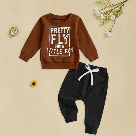 Baby Boy Clothes Fall Winter Aunties Bestie Baby Clothes Gender Neutral Baby Boy Girl Long Sleeve Sweatshirt Pullover Pant Fall Solid Color Outfit