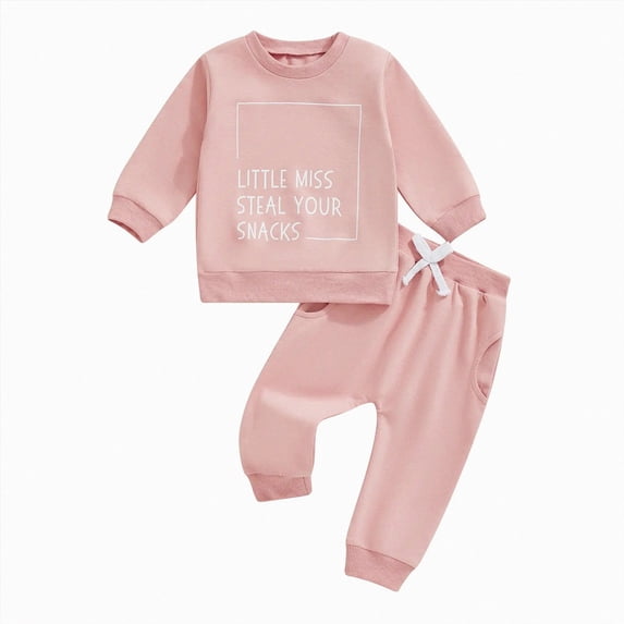 Baby Boy Clothes Fall Winter Long Sleeve Sweatshirt with Pants Set Toddler Cute Letter Print Outfits 6-12 Months 12-24 Months 2T 3T 4T 5T 6T 7T 8T 9T Children(Red,6-12 Months)
