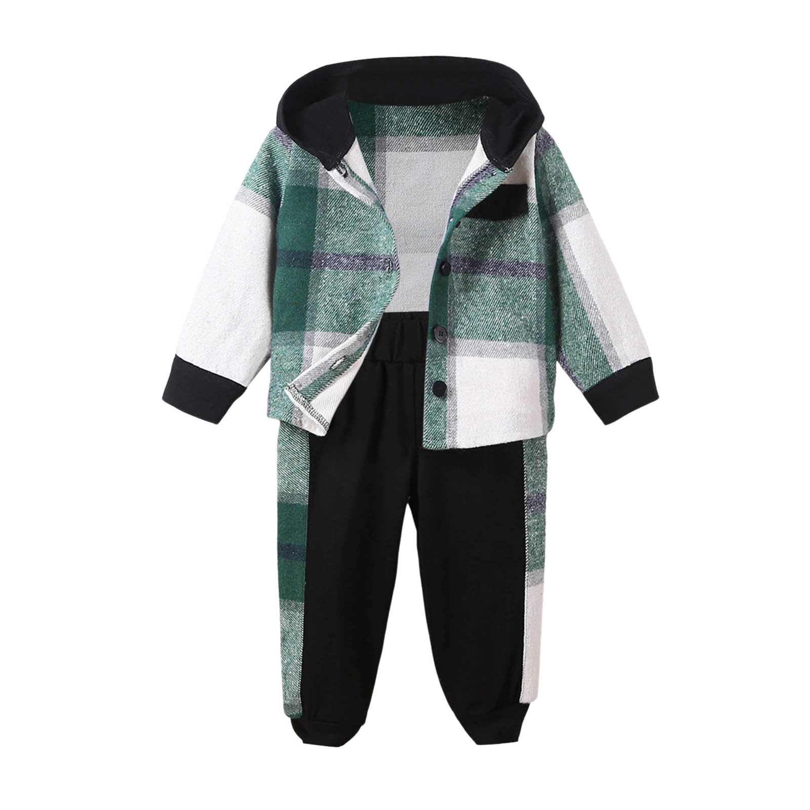 Baby Boy Clothes Boys Outfit Sets Winter Long Sleeve Plaid Prints