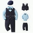 thumbnail image 1 of Baby Boy Clothes Kids Boys Spring Fall Solid Color Long Sleeve Pocket 6 12 18 24 Months 2T 3T Party Wear Set 2 Piece, 1 of 9