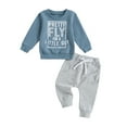 thumbnail image 1 of Baby Boy Clothes Pretty Fly for A Little Guy Infant Outfit Sets Tops Drawstring Pants Fall Winter Set, 1 of 9