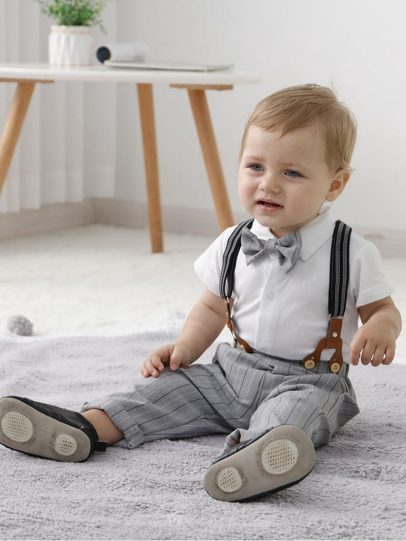 Baby Boy Clothes Suit 3-18 Months Newborn Formal Dress Shirt