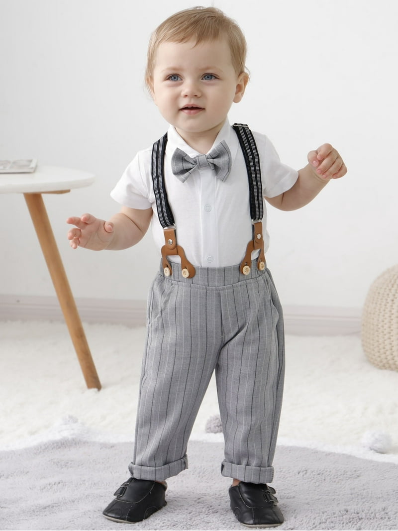 Baby Boy Clothes Suit 3-18 Months Newborn Formal Dress Shirt