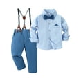 thumbnail image 1 of Baby Boy Clothes Suits Toddler Shirt Suspender Pants Outfit Sets Gentleman Wedding Suit 1-5 Years, 1 of 14
