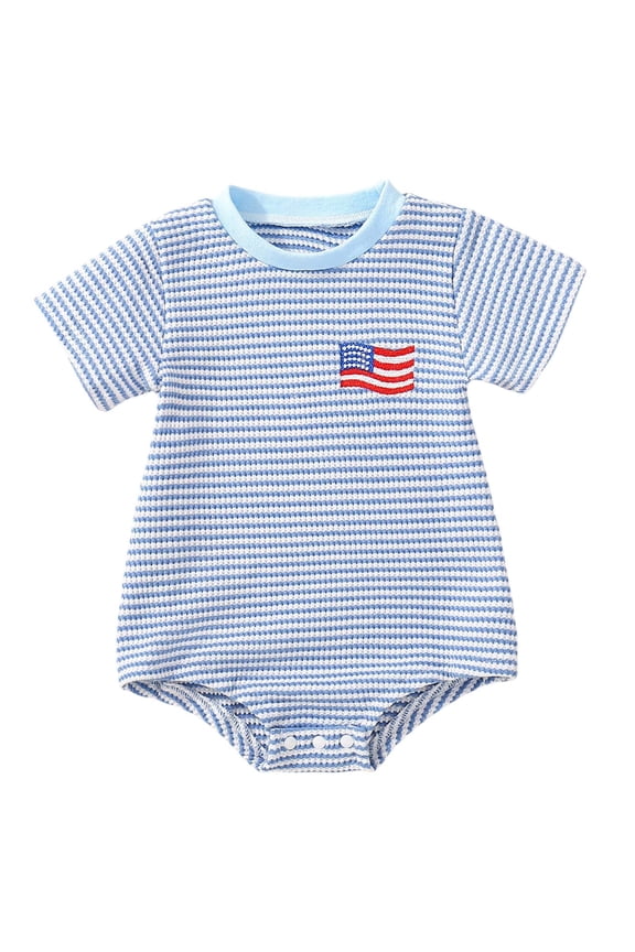 Baby Boy Clothes Summer Baby Boy Bubble Romper Short Sleeve Jumpsuit One Piece Outfit Newborn Infant Clothing