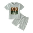 Baby Boy Clothes Summer Short Sleeve Letter Embroidery Tops Shorts 2Pcs