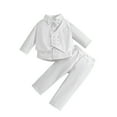 thumbnail image 1 of Baby Boy Clothes Toddler Boy Outfits 3PC Suit Bowtie Long Sleeve Shirt + Vest + Pants Set Fashionable Casual Boys Outfits, 1 of 8