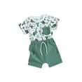 thumbnail image 1 of Baby Boy Clothes Toddler Summer Outfit Short Sleeve T-Shirt Tops Joggers Casual Shorts 2Pcs Clothes Set, 1 of 9