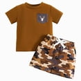 thumbnail image 1 of Baby Boy Clothing Sets Cotton Crew Neck Short Sleeve T Shirt and Camouflage Shorts Toddler Boy Summer Outfits 6 12 18 24 Months 2T 3T, 1 of 6