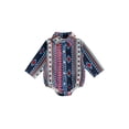 thumbnail image 1 of Baby Boy Cowboy Romper Shirt Button Down Lapel Neck Long Sleeve  one-piece  Western Clothes, 1 of 9