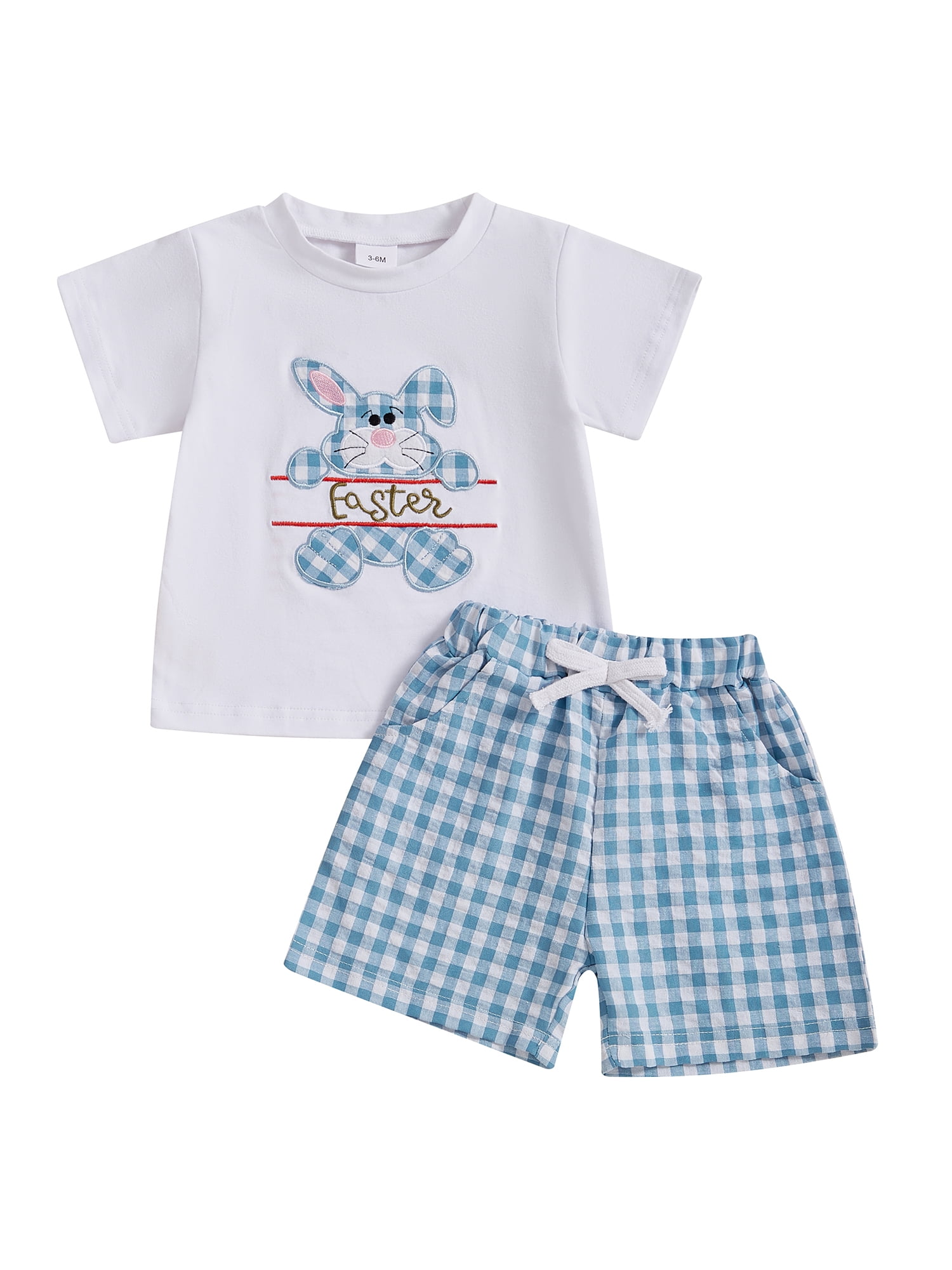 Toddler Boy Summer Outfit 2-Piece Set - Striped Duck Embroidery T-Shirt & Shorts, Sizes 0-6M To 3-4Y