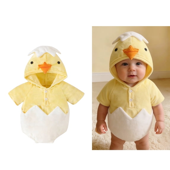 Baby Boy Easter Outfit Hooded Romper Bodysuit Dress up Cute Baby Outfit 0-3 Months Boys Clothes