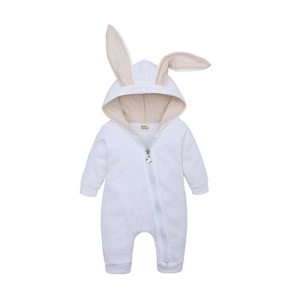 Baby Boy Easter Outfit Toddler Boy Rabbit Clothes Bunny hoodie with Zipper Cute Clothes