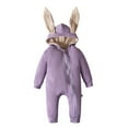 thumbnail image 1 of Baby Boy Easter Outfit Toddler Girl Bunny Hooded Bodysuit Onesie Zip up Easter Baby Bodysuit, 1 of 9