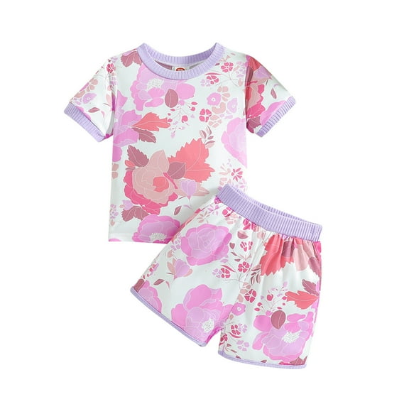 Baby Boy Easter Outfits 18 Months Short Sleeves Funny Bunny Suit Cute Cartoon Graphic Tees Shirts Soft and Comfortable Pullover Tops Pants 2 PC Kids Clothes Z06-Purple 12-18 Months