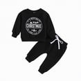 thumbnail image 1 of Baby Boy Fall Clothes Girl Spring Letter Print Long Sleeve Elastic Waist 6 12 18 24 Months Everyday Outfit Set 2 Pcs, 1 of 6