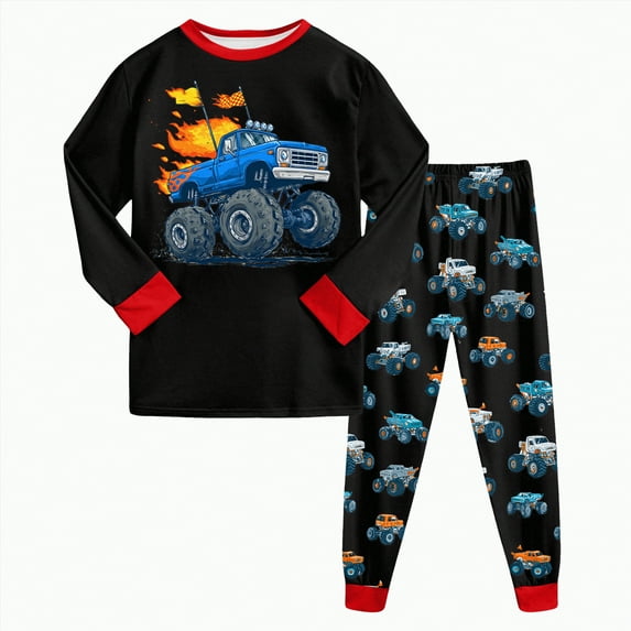 Baby Boy Fall Clothes Girl Winter Round Neck Long Sleeve Elastic Waist 3M 6M 12M 18M Everyday Outfit Set 2PCS