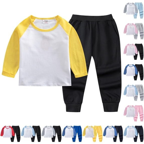 Baby Boy Fall Outfit Boy Sweatshirt Top Elastic Pants Set Cute 2pcs Clothes Crop 2-3 Years