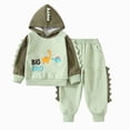 thumbnail image 1 of Baby Boy Fall Winter Clothes Toddler Kids Solid Outfits Long Sleeve Sweatshirt Tops + Joggers Pants Set 6-12 Months 12-24 Months 2T 3T 4T 5T 6T 7T 8T 9T Children(Green,2-3 Years), 1 of 5